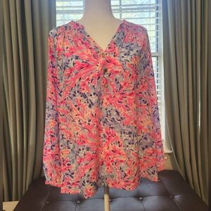 Lilly Pulitzer Bright Pink Blouse
